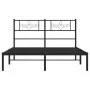 Bettgestell mit schwarzem Metallkopfteil 140x200 cm von , Betten und Lattenroste - Ref: Foro24-355268, Preis: 100,44 €, Rabat...