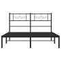 Estructura de cama con cabecero metal negro 140x200 cm de , Camas y somieres - Ref: Foro24-355268, Precio: 101,81 €, Descuent...