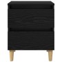 Mueble de cama Roble Negro 40 x 35 x 50 cm Madera contrachapada