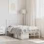 Metallbettgestell mit Kopf- und Fußteil weiß 90x190 cm von , Betten und Lattenroste - Ref: Foro24-355326, Preis: 69,44 €, Rab...