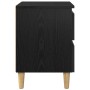 Mueble de cama Roble Negro 40 x 35 x 50 cm Madera contrachapada