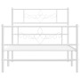 Metallbettgestell mit Kopf- und Fußteil weiß 90x190 cm von , Betten und Lattenroste - Ref: Foro24-355326, Preis: 70,45 €, Rab...