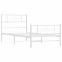 Metallbettgestell mit Kopf- und Fußteil weiß 90x190 cm von , Betten und Lattenroste - Ref: Foro24-355326, Preis: 70,45 €, Rab...