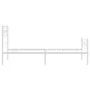 Metal bed frame with headboard and footboard white 90x190 cm by , Beds and slatted bases - Ref: Foro24-355326, Price: 69,48 €...