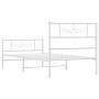 Metallbettgestell mit Kopf- und Fußteil weiß 90x190 cm von , Betten und Lattenroste - Ref: Foro24-355326, Preis: 70,45 €, Rab...