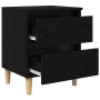 Armarios de cama con cajón 2 pcs Roble Negro 40 x 35 x 50 cm