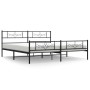 Estructura de cama cabecero y estribo metal negro 180x200 cm de , Camas y somieres - Ref: Foro24-355289, Precio: 117,98 €, De...
