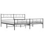 Estructura de cama cabecero y estribo metal negro 180x200 cm de , Camas y somieres - Ref: Foro24-355289, Precio: 117,98 €, De...