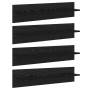 Estanterías de pared 4 pcs Roble Negro 80 x 11,5 x 18 cm
