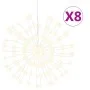 Luces de Navidad de estrellas 8 uds 140 LED blanco cálido 17 cm de , Luces de Navidad - Ref: Foro24-3190511, Precio: 63,22 €,...
