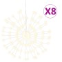 Stern-Weihnachtslichter 8 Stück 140 LED warmweiß 17 cm von , Weihnachtsbeleuchtung - Ref: Foro24-3190511, Preis: 64,30 €, Rab...