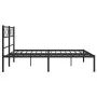 Estructura de cama con cabecero metal negro 140x200 cm de , Camas y somieres - Ref: Foro24-372278, Precio: 97,59 €, Descuento: %