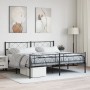 Black metal headboard and footboard bed frame 180x200 cm by , Beds and slatted bases - Ref: Foro24-372299, Price: 114,84 €, D...