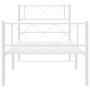Metallbettgestell mit Kopf- und Fußteil weiß 90x190 cm von , Betten und Lattenroste - Ref: Foro24-372336, Preis: 65,38 €, Rab...