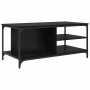 Mesa de Café Roble Negro 100 x 50 x 45 cm Madera contrachapada