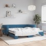 Sofá cama nido terciopelo azul 100x200 cm de , Camas y somieres - Ref: Foro24-3197777, Precio: 269,49 €, Descuento: %