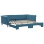Sofá cama nido terciopelo azul 100x200 cm de , Camas y somieres - Ref: Foro24-3197777, Precio: 259,71 €, Descuento: %