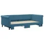 Sofá cama nido terciopelo azul 100x200 cm de , Camas y somieres - Ref: Foro24-3197777, Precio: 259,71 €, Descuento: %