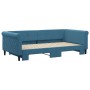 Sofá cama nido terciopelo azul 100x200 cm de , Camas y somieres - Ref: Foro24-3197777, Precio: 269,49 €, Descuento: %