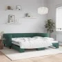 Sofá cama nido terciopelo verde oscuro 100x200 cm de , Camas y somieres - Ref: Foro24-3197780, Precio: 260,78 €, Descuento: %