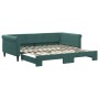 Ausziehbares Schlafsofa aus dunkelgrünem Samt, 100 x 200 cm von , Betten und Lattenroste - Ref: Foro24-3197780, Preis: 260,30...