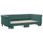 Ausziehbares Schlafsofa aus dunkelgrünem Samt, 100 x 200 cm von , Betten und Lattenroste - Ref: Foro24-3197780, Preis: 260,30...