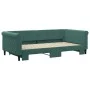 Sofá cama nido terciopelo verde oscuro 100x200 cm de , Camas y somieres - Ref: Foro24-3197780, Precio: 260,78 €, Descuento: %