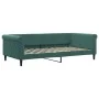 Sofá cama nido terciopelo verde oscuro 100x200 cm de , Camas y somieres - Ref: Foro24-3197780, Precio: 260,78 €, Descuento: %