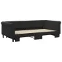 Black velvet trundle sofa bed 100x200 cm by , Beds and slatted bases - Ref: Foro24-3197782, Price: 276,64 €, Discount: %