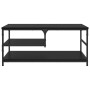 Mesa de Café Roble Negro 90 x 49 x 40 cm Madera contrachapada