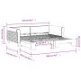 Black velvet trundle sofa bed 100x200 cm by , Beds and slatted bases - Ref: Foro24-3197782, Price: 276,64 €, Discount: %