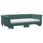 Ausziehbares Schlafsofa mit dunkelgrüner Samtmatratze 100x200 cm von , Betten und Lattenroste - Ref: Foro24-3197804, Preis: 4...