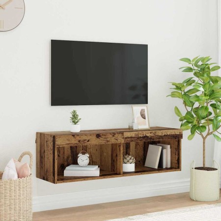 Mueble de TV Montado en la Pared Madera Vieja 100 x 30 x 30 cm