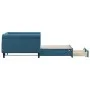 Ausziehbares Schlafsofa mit Schubladen aus blauem Samt, 100 x 200 cm von , Betten und Lattenroste - Ref: Foro24-3197825, Prei...