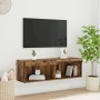 Mueble de TV Montado en la Pared Madera Vieja 100 x 30 x 30 cm