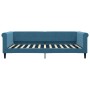 Ausziehbares Schlafsofa mit Schubladen aus blauem Samt, 100 x 200 cm von , Betten und Lattenroste - Ref: Foro24-3197825, Prei...