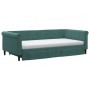 Trundle sofa bed with drawers dark green velvet 100x200 cm by , Beds and slatted bases - Ref: Foro24-3197852, Price: 470,63 €...