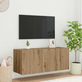 Mueble de TV Montado en la Pared Roble artesanal