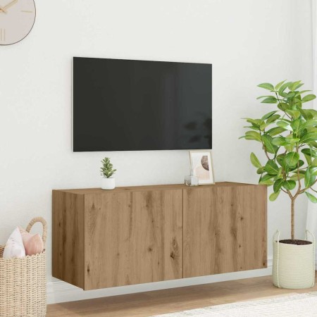 Mueble de TV Montado en la Pared Roble artesanal