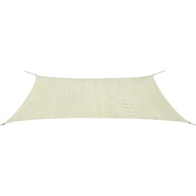 Rectangular HDPE sail awning 4x6 m cream by , Umbrellas - Ref: Foro24-42289, Price: 59,56 €, Discount: %