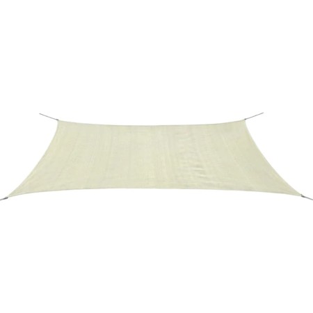 Rectangular HDPE sail awning 4x6 m cream by , Umbrellas - Ref: Foro24-42289, Price: 59,56 €, Discount: %