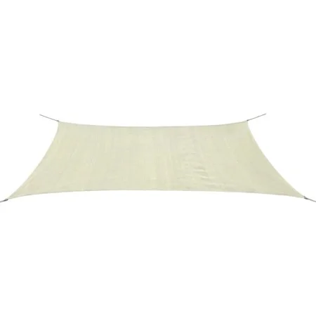 Rectangular HDPE sail awning 4x6 m cream by , Umbrellas - Ref: Foro24-42289, Price: 52,90 €, Discount: %
