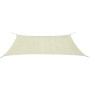 Rectangular HDPE sail awning 4x6 m cream by , Umbrellas - Ref: Foro24-42289, Price: 59,56 €, Discount: %