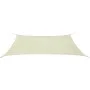 Rectangular HDPE sail awning 4x6 m cream by , Umbrellas - Ref: Foro24-42289, Price: 52,90 €, Discount: %