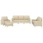 Sofa set with cushions 4 pieces cream fabric by , Sofas - Ref: Foro24-3201268, Price: 669,34 €, Discount: %