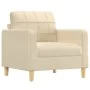 Sofa set with cushions 4 pieces cream fabric by , Sofas - Ref: Foro24-3201268, Price: 669,34 €, Discount: %