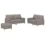 Sofa set with cushions 3 pieces taupe gray fabric by , Sofas - Ref: Foro24-3201305, Price: 509,54 €, Discount: %