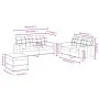 Sofa set with cushions 3 pieces taupe gray fabric by , Sofas - Ref: Foro24-3201305, Price: 509,54 €, Discount: %
