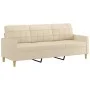 Sofa set with cushions 2 pieces cream fabric by , Sofas - Ref: Foro24-3201324, Price: 477,96 €, Discount: %