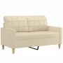 Sofa set with cushions 3 pieces cream fabric by , Sofas - Ref: Foro24-3201332, Price: 533,32 €, Discount: %